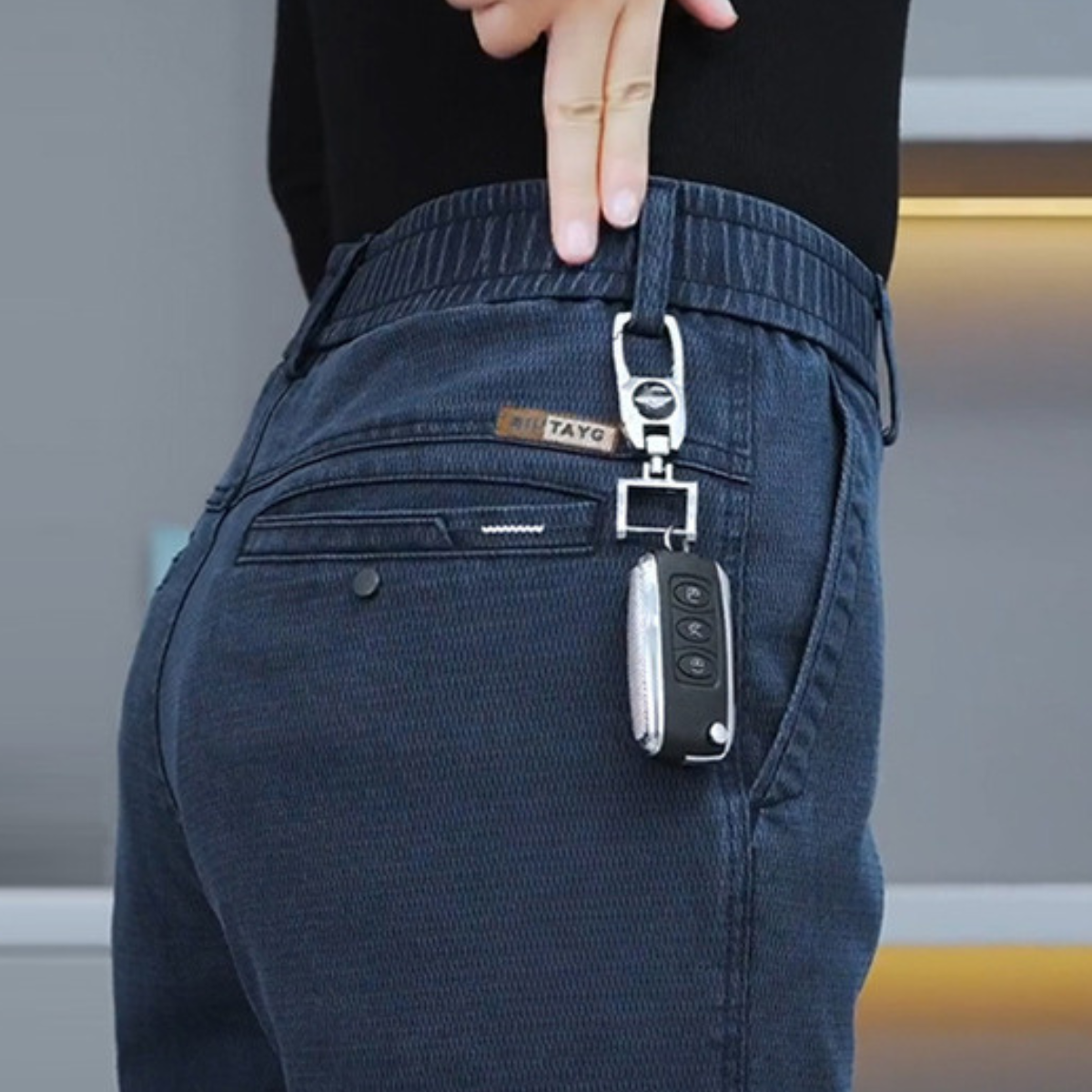 [Leve 3 e Pague 2] Calça Feminina Vitória Ajustável em Algodão e Elastano | Ajuste Perfeito ao Seu Corpo